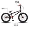Bicicleta Aro 20 BMX Pedivela 3 Peças Aço Hi-Ten Bob P03 Preto - D'Rossi DRossi - 8