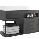Ver imagem 1 de Gabinete para Banheiro 2 Gavetas Suspenso New 80 Preto/Carbono