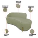 Ver imagem 2 de Sofá 2 Lugares Orgânico 140cm Pé Ferro Dou Morgan Bouclê Menta L01 - D'Rossi