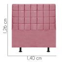 Ver imagem 3 de Cabeceira para Cama Box Casal 1,40 Cm Clara:rosa Bebe