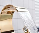 Ver imagem 3 de Torneira Misturador Lavabo Banheiro Duplo Comando Dourada
