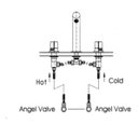 Ver mais imagens de Torneira Misturador Lavabo Banheiro Duplo Comando Dourada