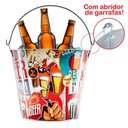 Ver imagem 2 de Kit 2 Baldes de Gelo para Cerveja Estampado em Metal Galvanizado 4,8 Litros