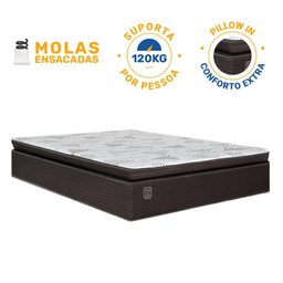 Colchão de Molas Ensacadas com Pillow Top Ravena Casal 138cm - 3