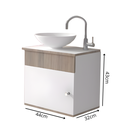 Ver imagem 3 de Gabinete para Banheiro de Madeira com Cuba 44cm Suspenso