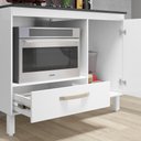 Ver imagem 3 de Balcão de Cozinha Fit 1 Porta e 1 Gaveta Branco com Tampo Mdp para Cooktop - Nicioli