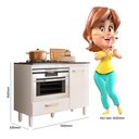 Ver imagem 5 de Balcão de Cozinha Fit 1 Porta e 1 Gaveta Branco com Tampo Mdp para Cooktop - Nicioli