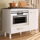 Ver imagem 2 de Balcão de Cozinha Fit 1 Porta e 1 Gaveta Branco com Tampo Mdp para Cooktop - Nicioli