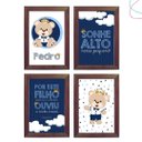 Ver imagem 3 de Kit com 4 Quadros Decorativos do Tema Ursinho Príncipe:branca