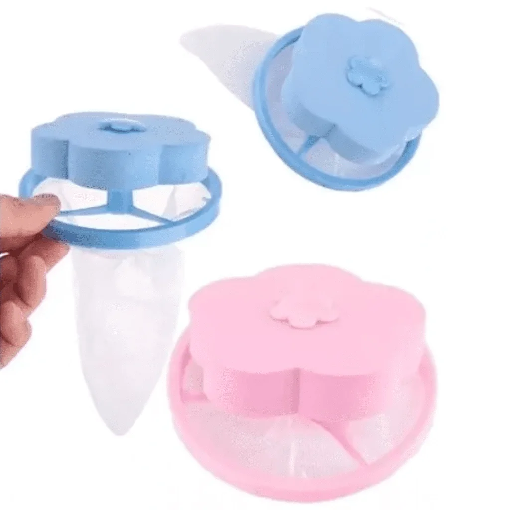 Kit 2 Coletores Tira Pelos Flutuante Máquinas Lava Roupa - 8