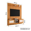 Ver imagem 4 de Rack Bancada Cairo com Painel para Tv até 75 Polegadas Egeo Cedro Ripado Impressão 3d Edn Cedro