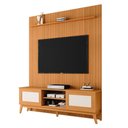 Ver imagem 1 de Rack Bancada Cairo com Painel para Tv até 75 Polegadas Egeo Cedro Ripado Impressão 3d Edn Cedro