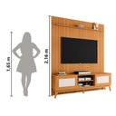 Ver imagem 2 de Rack Bancada Cairo com Painel para Tv até 75 Polegadas Egeo Cedro Ripado Impressão 3d Edn Cedro