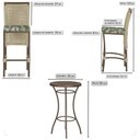 Ver imagem 2 de Mesa Bistrô e 2 Banquetas Roma Marrom Corda Náutica Estofado 5 Trama Original