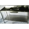 Mesa de inox em aço 430 escovado 141X60X90CM com 01 cuba - ARTEINOXX - 1