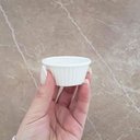 Ver imagem 3 de Kit 6 Ramequins Canelados Melamina 30ml Branco Molhos Mostarda Ketchup Bar Lanchonete