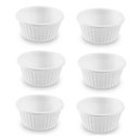 Ver imagem 1 de Kit 6 Ramequins Canelados Melamina 30ml Branco Molhos Mostarda Ketchup Bar Lanchonete
