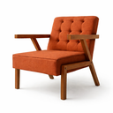 Ver imagem 4 de Kit 2 Poltronas Zara Tecido Linho Moderna Decorativa Braços Pés Madeira Maciça para Sala de Estar Es