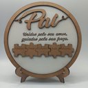 Ver imagem 1 de Quadro Mdf para Dia Dos Pais Frase com Nomes Dos Filhos 18x25cm