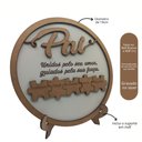 Ver imagem 2 de Quadro Mdf para Dia Dos Pais Frase com Nomes Dos Filhos 18x25cm
