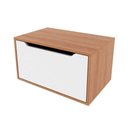 Ver imagem 1 de Bancada de Banheiro Suspenso Bn3646 S/ Cuba C/ 1 Porta 60cm Amêndoa/branco - Tecno Mobili