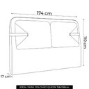 Ver imagem 4 de Cabeceira Cama Queen 160cm Nalu Linho Cinza Claro Z37 - Mpozenato