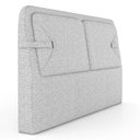Ver imagem 6 de Cabeceira Cama Queen 160cm Nalu Linho Cinza Claro Z37 - Mpozenato