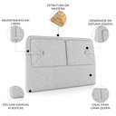 Ver imagem 3 de Cabeceira Cama Queen 160cm Nalu Linho Cinza Claro Z37 - Mpozenato