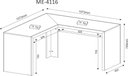 Ver imagem 2 de Mesa Escritório Angular Me4116 Branco - Tecnomobili