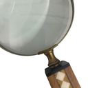 Ver imagem 2 de Lupa de Aumento Decorativa Estilo Madeira com Detalhes 25cm