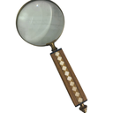 Ver imagem 1 de Lupa de Aumento Decorativa Estilo Madeira com Detalhes 25cm