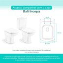 Ver imagem 3 de Assento Sanitário Tampa de Vaso Branco Mdf Laqueado Bali para Bacia Incepa