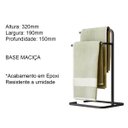 Ver imagem 3 de Suporte Porta Toalha de Rosto Duplo para Bancada de Banheiro Lavabo - Édecasamóveis