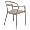 Ver imagem 4 de Kit 6 Cadeiras Tramontina Sissi Summa em Polipropileno e Fibra de Vidro com Braços Camurça