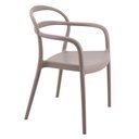 Ver imagem 2 de Kit 6 Cadeiras Tramontina Sissi Summa em Polipropileno e Fibra de Vidro com Braços Camurça