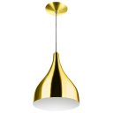Ver imagem 1 de Lustre Pendente Gota Pequena De Alumínio 21cm Dourado