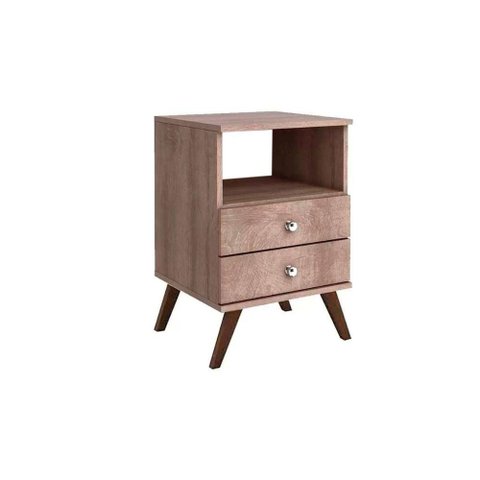 Mesa Cabeceira Casal RT3103 c/ 2 Gavetas Rustico - Movelbento
