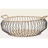 Centro de Mesa Cesto em Fibra Natural e Metal Grande MART - 1