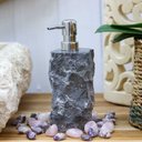 Ver imagem 2 de Saboneteira Artesanal Rústica Pedra Natural Escura de Bali