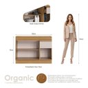 Ver imagem 4 de Balcão de Cozinha 3 Portas 2 Gavetas Ripadas Fecho Click 120cm com Rodapé sem Tampo 100% BP Organic Marrom/Nature/Sand