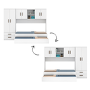 Ver mais imagens de Jogo de Quarto Completo Modulado Solteiro Juvenil Lara com Colchão - Flex