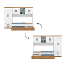 Ver imagem 3 de Jogo de Quarto Completo Modulado Solteiro Juvenil Lara com Colchão - Flex