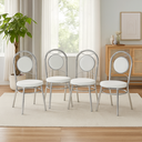 Ver imagem 4 de Conjunto 4 Cadeiras para Cozinha Debrum Yescasa Cromado/Branco