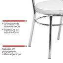 Ver mais imagens de Conjunto 4 Cadeiras para Cozinha Debrum Yescasa Cromado/Branco
