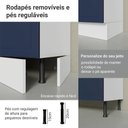 Ver mais imagens de Kit Balcão + Cristaleira 70 Cm Vik Madesa 02 Branco/azul