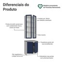 Ver imagem 4 de Kit Balcão + Cristaleira 70 Cm Vik Madesa 02 Branco/azul