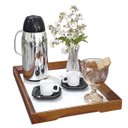 Ver imagem 1 de Bandeja Bebidas Xícaras Café Bar Decorativa Portátil Pequena Aparador Ambiente Escritório Casa:Bande