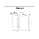 Ver imagem 2 de Gabinete de Banheiro Balcão Suspenso Bn3646 e Balcão C/ Rodízios Bn3647 60cm e Armário C/