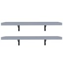 Ver imagem 6 de Kit 2 Prateleiras Suspensas para Cozinha Madesa 60 Cm com Mão Francesa - Cinza