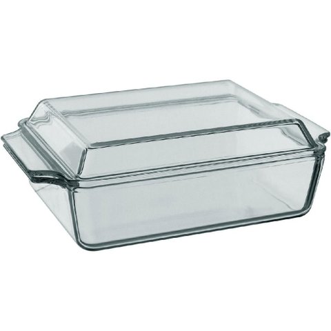 Travessas e Assadeiras de Vidro Temperado 1,5L Transparente 9x27x18cm Decoração